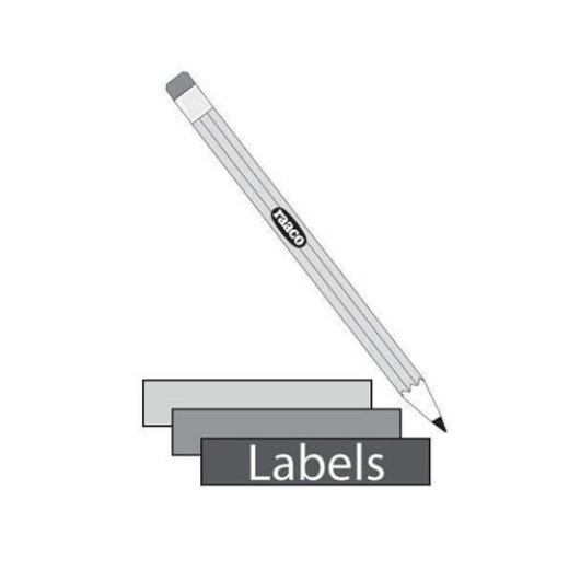 Etikettensatz 16St. B.125xH.10mm f.Art.Nr.871617 f.Sichtboxen, 16St. je Satz