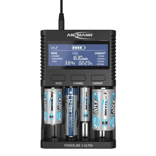 Universalladegerät UBC Powerline 4 Ultra m.Netzt.1,2V NiMH,Li-Ion 3,6V