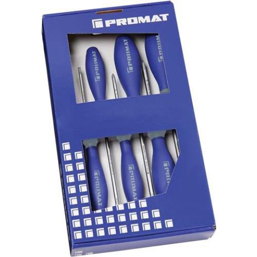 Schraubendrehersatz 6-tlg.Schlitz/PH 3K-Griff Rundkl.TECWERK