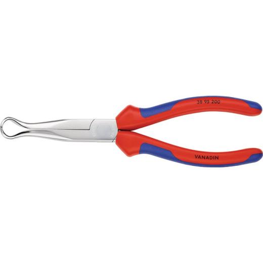 Mechanikerzange L.200mm Form 9 45Grad gew.Mehrkomp.-Hülle verchr.KNIPEX