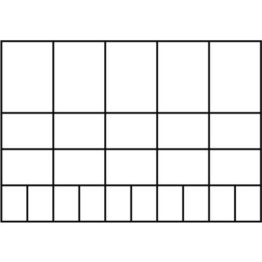 Sortimentskasten Carry Lite B415xT330xH57mm 25/2 Fächer blau RAACO