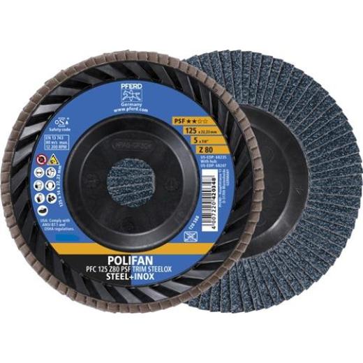 Fächerscheibe TRIM STEELOX D.125mm K.80 kon.ZK Z PFERD | 10 Stück