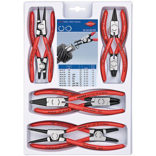 Sicherungsringzangensatz 8-tlg.SB-Lochung 10-60mm KNIPEX