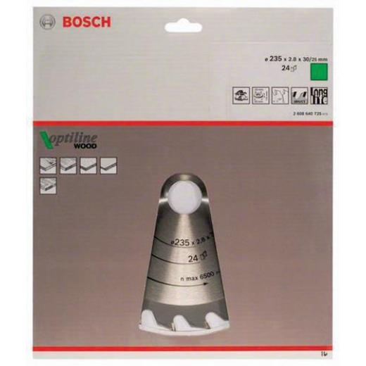 Kreissägeblatt PRO Wood AD 235mm Z.24 WZ Schnitt-B.2,8mm BOSCH