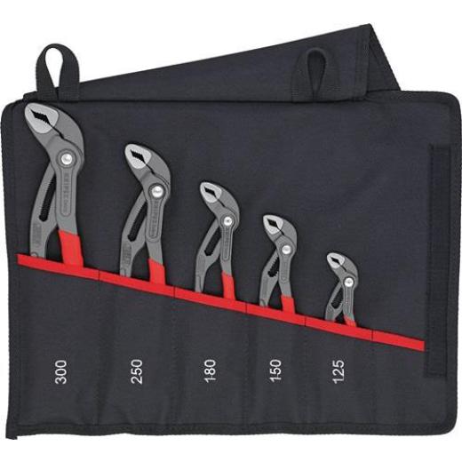 Zangensatz Cobra®-Set Inh.5-tlg.grau atram.Rolltasche KNIPEX