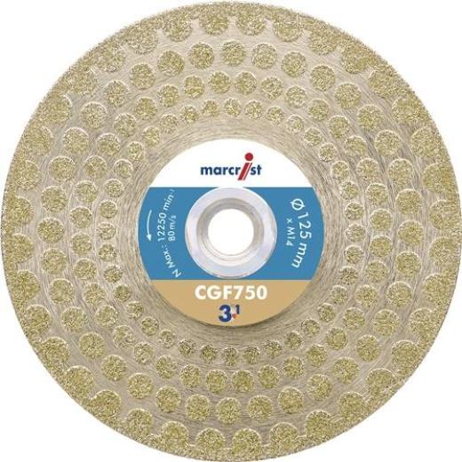Diamanttrenn-/Schleifscheibe CGF750 D.125mm M14 Seg.-H.68,5mm Seg.-S.2,8mm