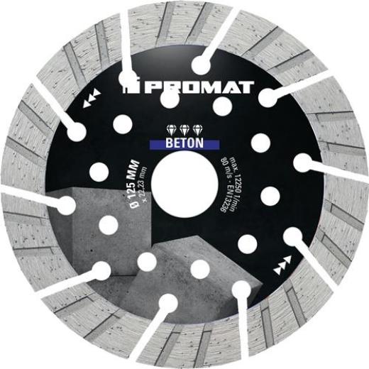 Diamanttrennscheibe BETON PRO D.125mm Bohr.22,23mm Seg.-H.15mm Seg.-S.2,4mm