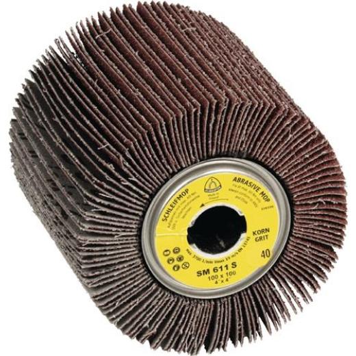 Satinierwalze SM 611 S 40 braun Ø100xB100mm 19mm KLINGSPOR