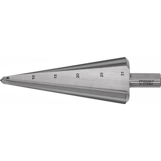 Blechschälbohrer Bohrber.5-31mm HSS Gesamt-L.103mm Z.2 TECWERK
