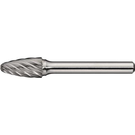 Frässtift RBF INOX Ø 12 mm Kopf-L.25 mm Schaft-Ø 6 mm HM Verz.Normal,fein TECWERK