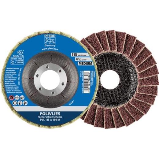 Fächerscheibe POLIVLIES Ø115xHmm K.mittel PFERD | 5 Stück