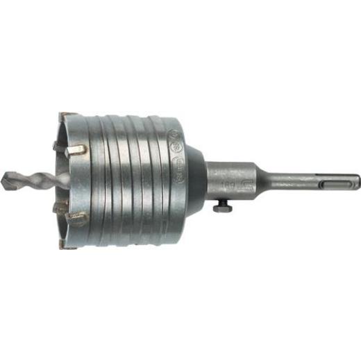 Schlagbohrkrone D.80mm Gesamt-L.120mm f.Verteilerdosen SDS-plus Schaft HELLER