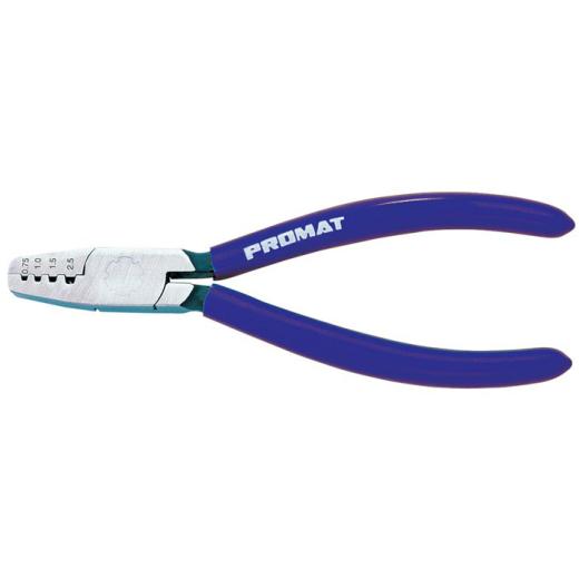 Aderendhülsenzange Gesamt-L.145mm 0,25-2,5 (AWG 23-13)mm² pol.Ku.-Überzug PROMAT
