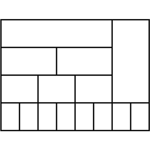 Sortimentskasten B338xT261xH57mm 15 Fächer transp.dunkelblau RAACO