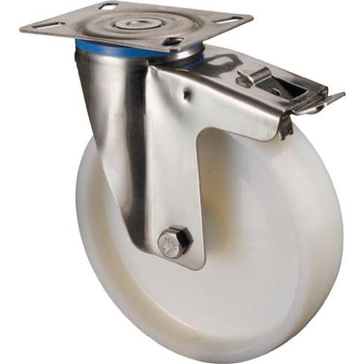 Lenkrolle D.75mm Trgf.60kg m.Festst.Ku.60x60mm BS ROLLEN