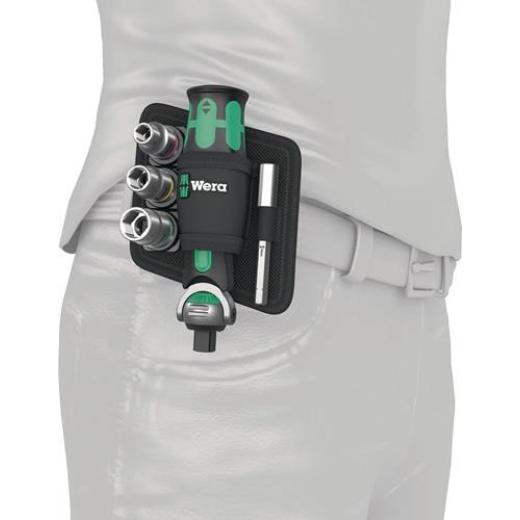 Schwenk- u.U.-Knarre 8009 Zyklop Pocket Set 1 3/8Zoll+1/4 Zoll 72 Z.WERA