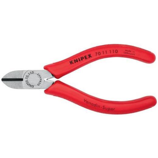 Seitenschneider L.110mm Kopf pol.Ku.-Überzug max.1,2mm KNIPEX