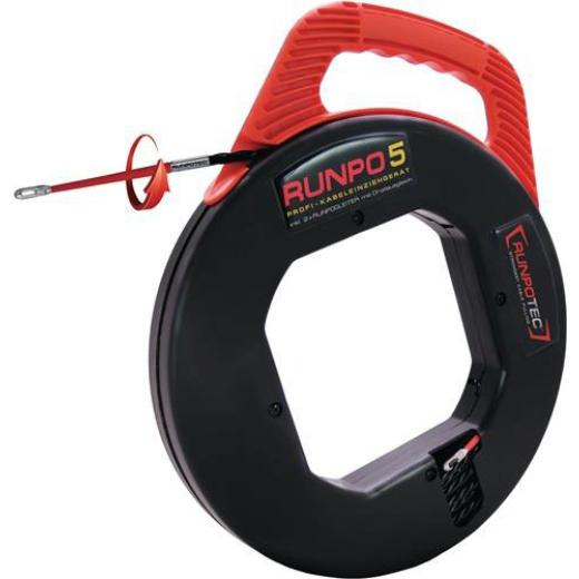 Kabeleinziehgerät RP5 Band-L.30m Biege-R.15mm Kabel-D.5,3mm RUNPOTEC