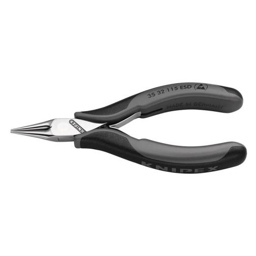 Elektronik-Greifzange Gesamt-L.115mm ESD flachbreite Backen spiegelpol.Form 3