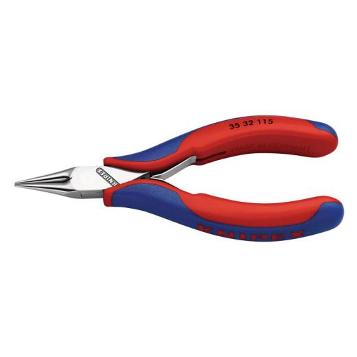 Elektronik-Greifzange Gesamt-L.115mm rundspitze Backen Form 3 Mehrkomp.-Hüllen