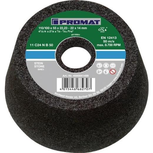 Schleiftopf C16N 110/100mm Natur- u.Kunststein,Stahlguss 16 Bohr.22,23mm TECWERK