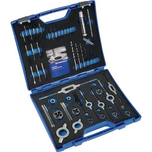 Gewindeschneidzeugsatz M3-M12 52-tlg.HSS Ku.-Koffer TECWERK