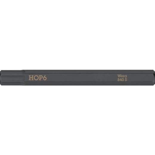 Bit 840 S Hex-Plus 6,0x70 mm | 1/4 Zoll Hex-Plus 6,0x70 mm | Länge 70 mm | WERA | 5 Stück