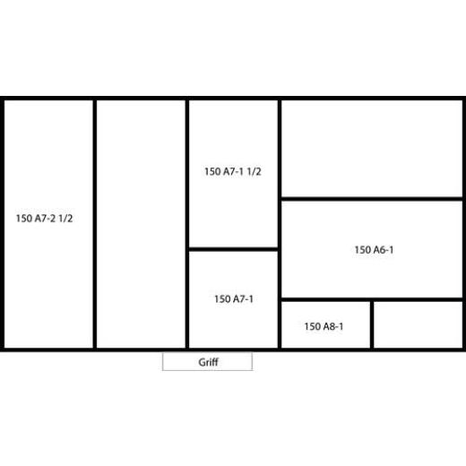 Sortimentskasten CarryLite 150 B413xT330xH147mm 8 Fächer blau RAACO