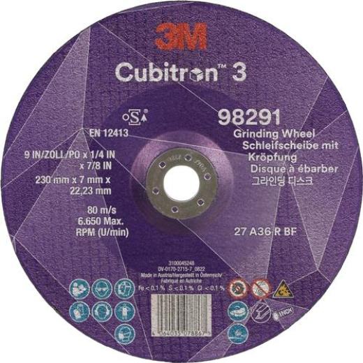 Schruppscheibe Cubitron™ 3 D230xS7mmKörnung 36+ gekr.3M™ Cubitron™ 5 | 10 Stück