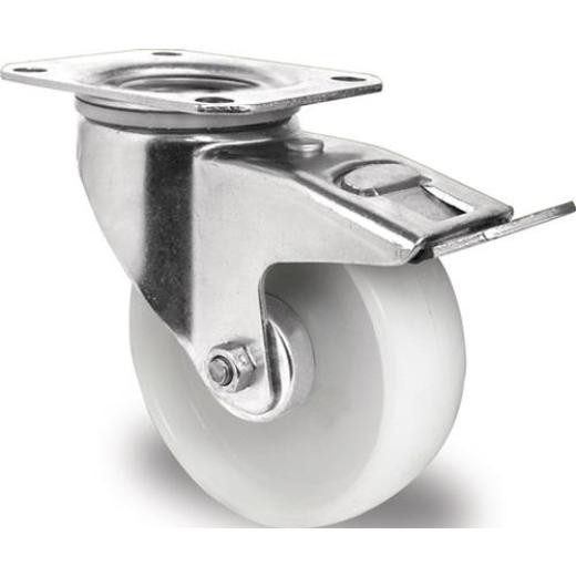 Lenkrolle m.Festst.D.80mm Trgf.130kg m.Festst.PA 105x80mm TECWERK