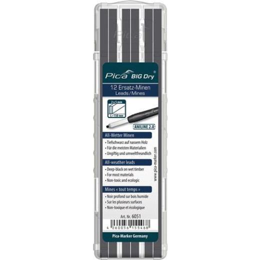 Minenset Pica BIG-Dry 12x graphit/schwarz nasses HO 12 Minen/Set
