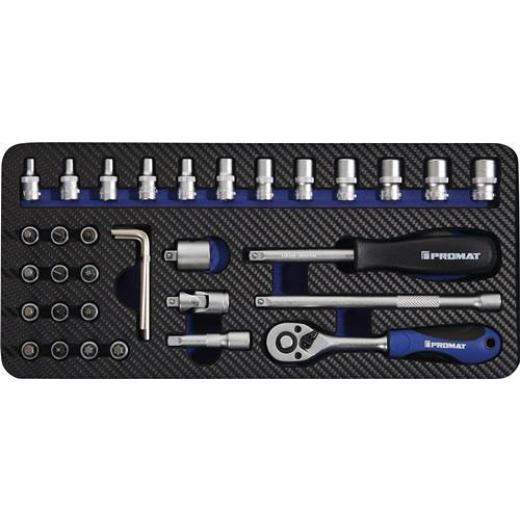 Steckschlüsselsatz 36-tlg.1/4 Zoll SW 4-13mm Z.72 6KT TECWERK