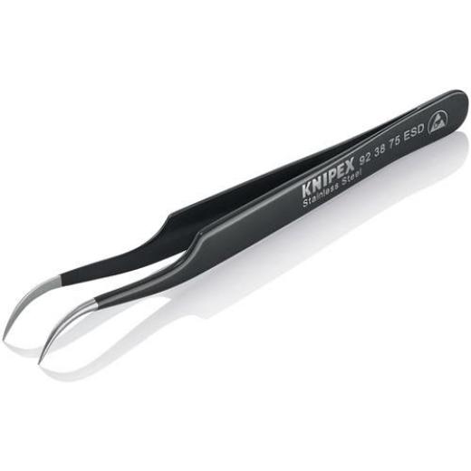 Präzisionspinzette L.120mm 45Grad gew.sichelform rostfr.antimag.elektr.ableitend