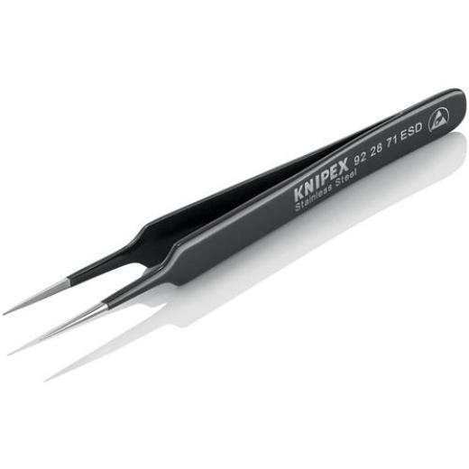 Präzisionspinzette L.110mm ger.nadelfein rostfr.antimagn.elektr.ableitend KNIPEX
