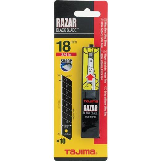 Abbrechklinge RAZAR BLACK L100xB18xS0,5mm 7 Sollbruchstellen 10 St./SB-Karte