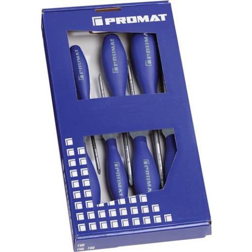 Schraubendrehersatz 7-tlg.Schlitz/PH/PZD 3K-Griff Rundkl.TECWERK