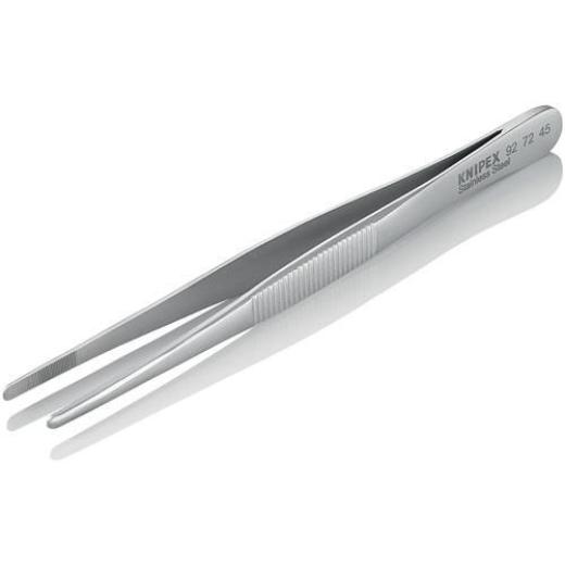 Präzisionspinzette L.145mm ger.Spitzen-B.3,5mm rostfrei,antimagn.säuref.KNIPEX