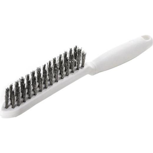 Drahtbürste L.285mm 0,35mm VA-Stahldraht gewellt 3-reihig LESSMANN