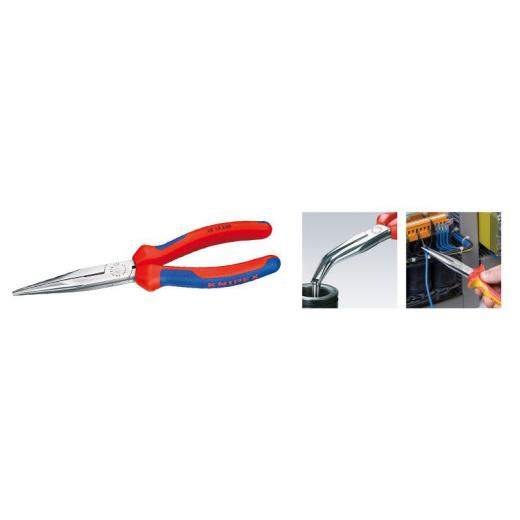 Flachrundzange L.200mm pol.ger.Comfort-Griff KNIPEX
