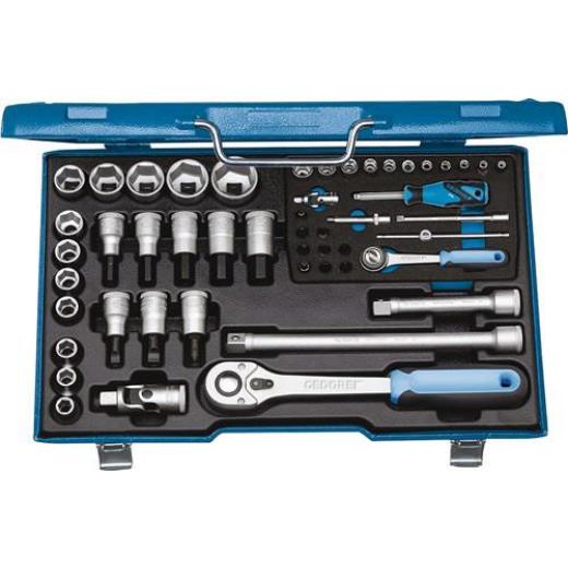 Steckschlüsselsatz 19 V20U-10 50-tlg.1/4+1/2 Zoll SW 4-30mm Z.72/48 6KT GEDORE