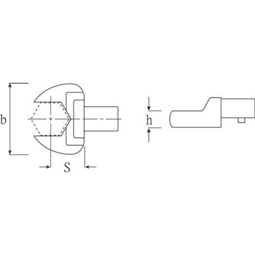 Mauleinsteckwerkzeug 731/40 13 SW 13mm 14x18mm CR-A-STA STAHLWILLE