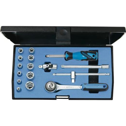 Steckschlüsselsatz 20 EMU-3 16-tlg.1/4 Zoll SW 4-13mm Z.72 6KT GEDORE