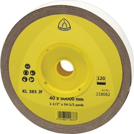 Schleifgeweberolle KL 385 JF 40mm K.180 f.Metall Korund KLINGSPOR
