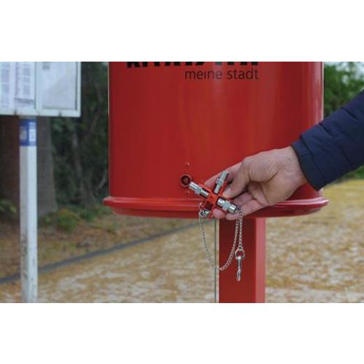 Doppel-Schaltschrankschlüssel SuBMaster 9 in 1 14 Funktionen m.Karab.h.an Kette