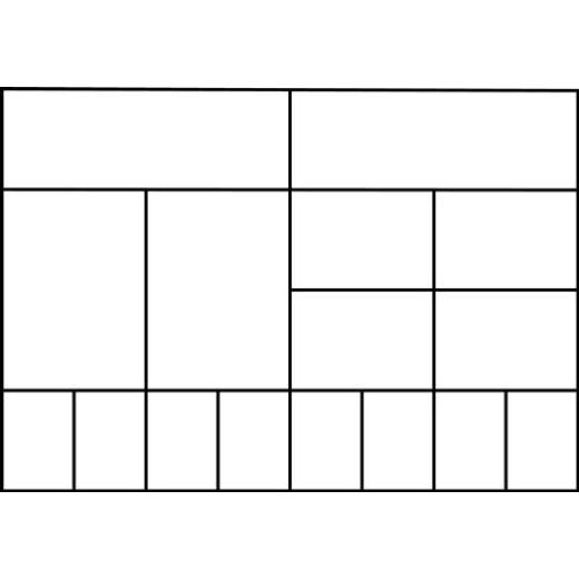 Sortimentskasten CarryLite 55 4x8-16 B337xT278xH57mm 16 Fächer blau RAACO