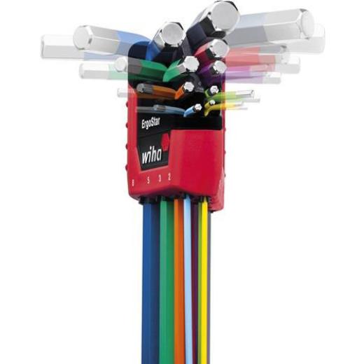 Sechskantwinkelschraubendrehersatz 369F 10-tlg.ErgoStar Hal.SW 1,5-10mm