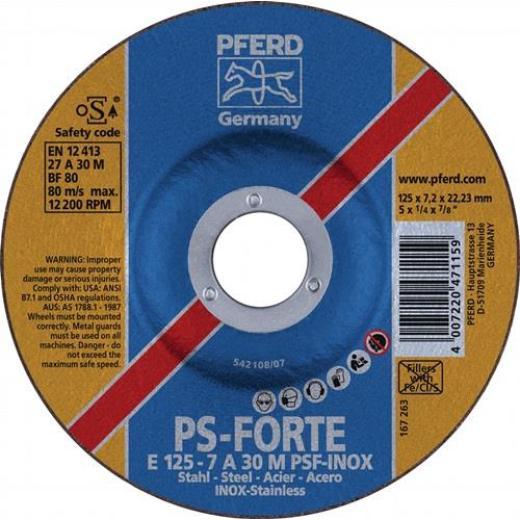 Schruppscheibe M PSF D180xS8,3mm gekr.Bohr.22,23mm PFERD | 10 Stück