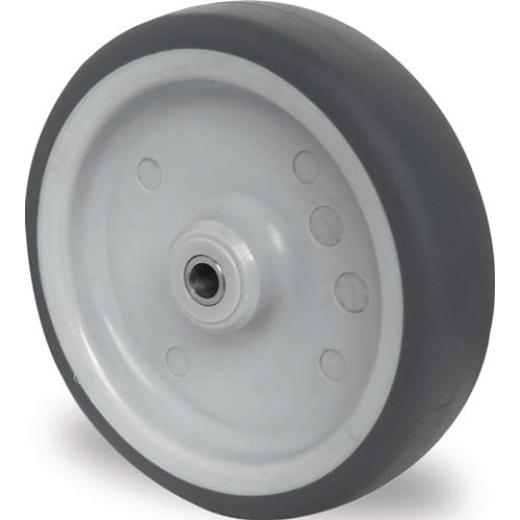 Ersatzrad D.125mm Trgf.100kg TPE grau Achs-D.8mm Nabenl.36mm PROMAT
