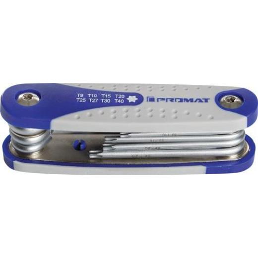 Schraubendrehersatz 8-tlg.Handklapphalter T9-T40 S2-Stahl TECWERK