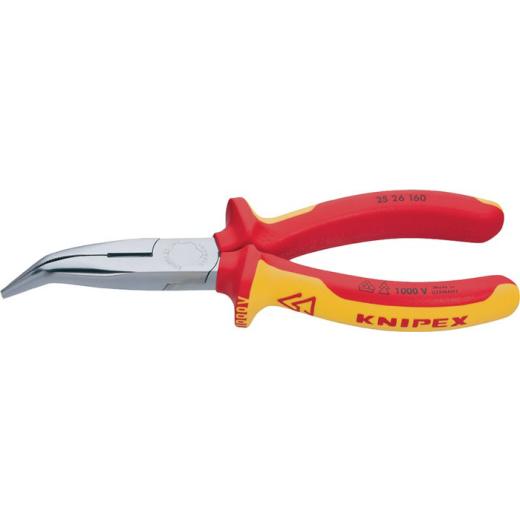 Flachrundzange L.200mm Form 2 40Grad gew.VDE Mehrkomp.-Hüllen KNIPEX